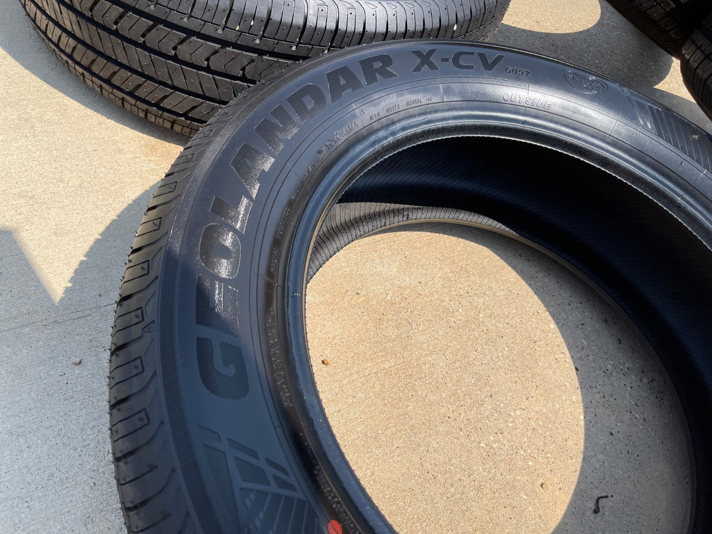 (4) 265/55/20 Yokohama Geolander X-CV tires 113V XL 265/55R20 TAKE OFFS NEW