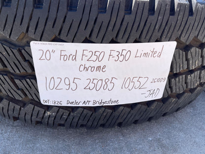 20" Ford F-250 F-350 OEM 10295 25085 10552 chrome wheels rims BRIDGESTONE SET
