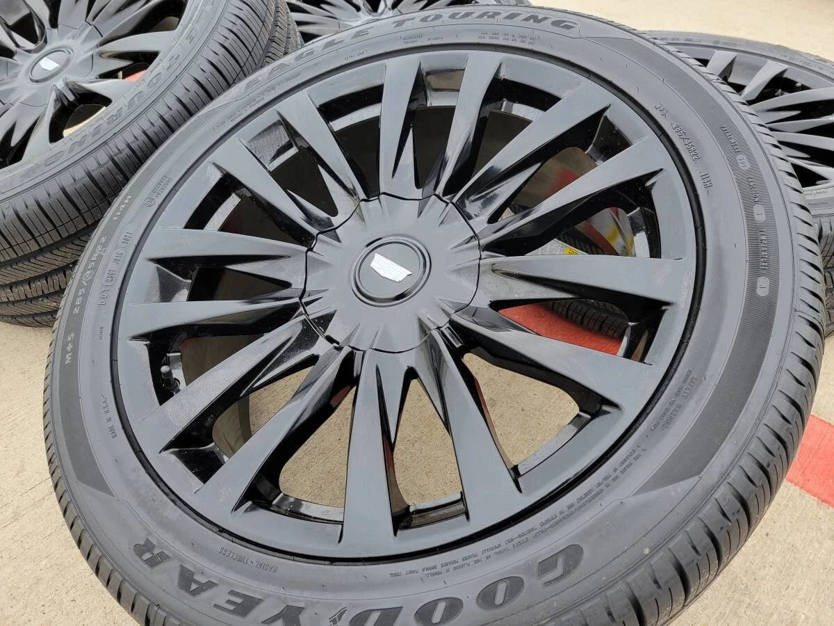 22" Cadillac Escalade OEM Black wheels rims 4873 95026 Tahoe Silverado NEW