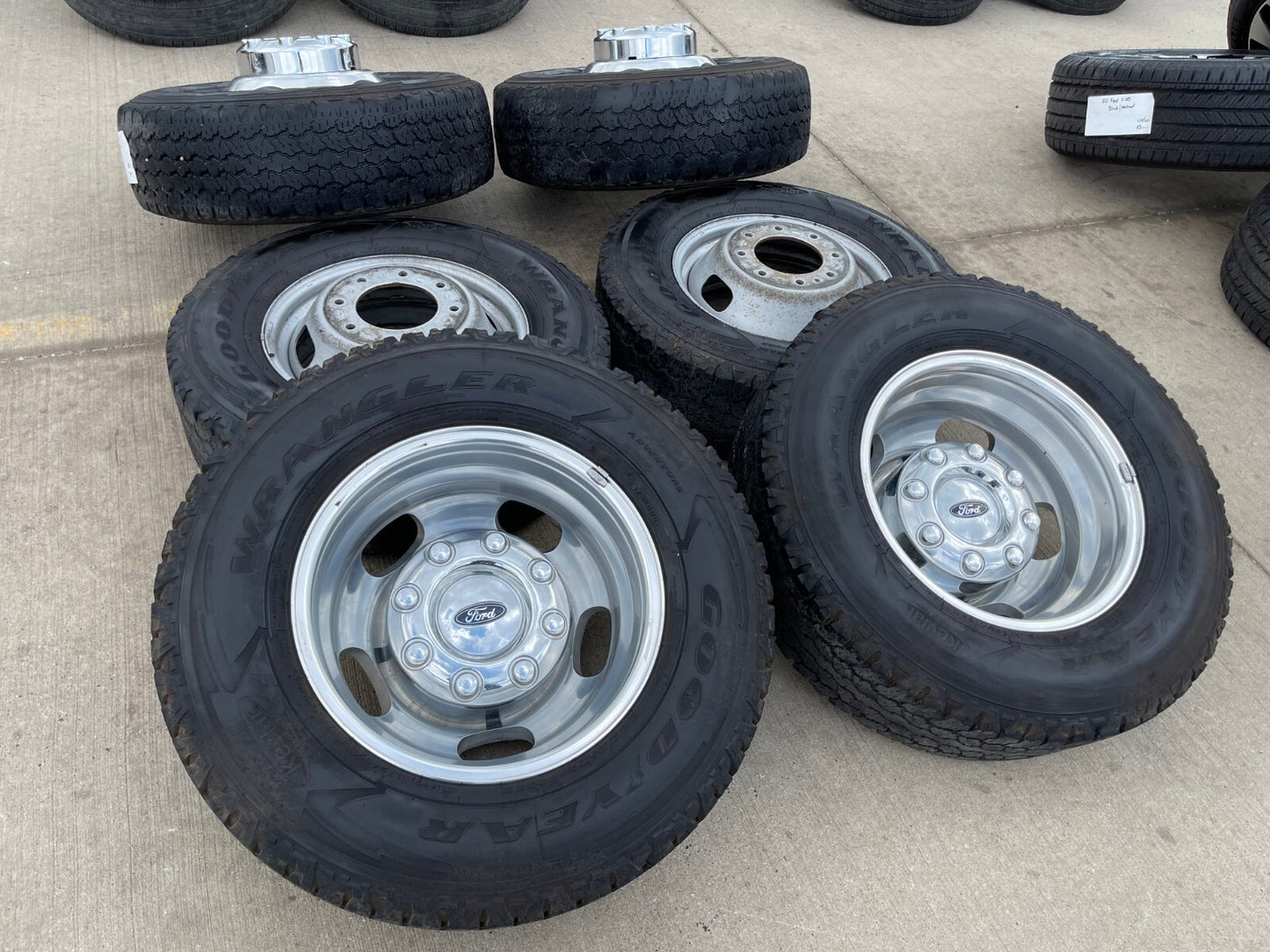 17" Ford F-350 Dually OEM 14077 14078 rims wheels 2023 2024 2025 GOODYEAR