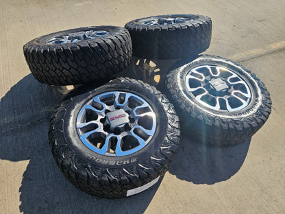 18" GMC Sierra AT4X Chevy Silverado 2500 3500 OEM 5949 wheels rims HANKOOK M/T2