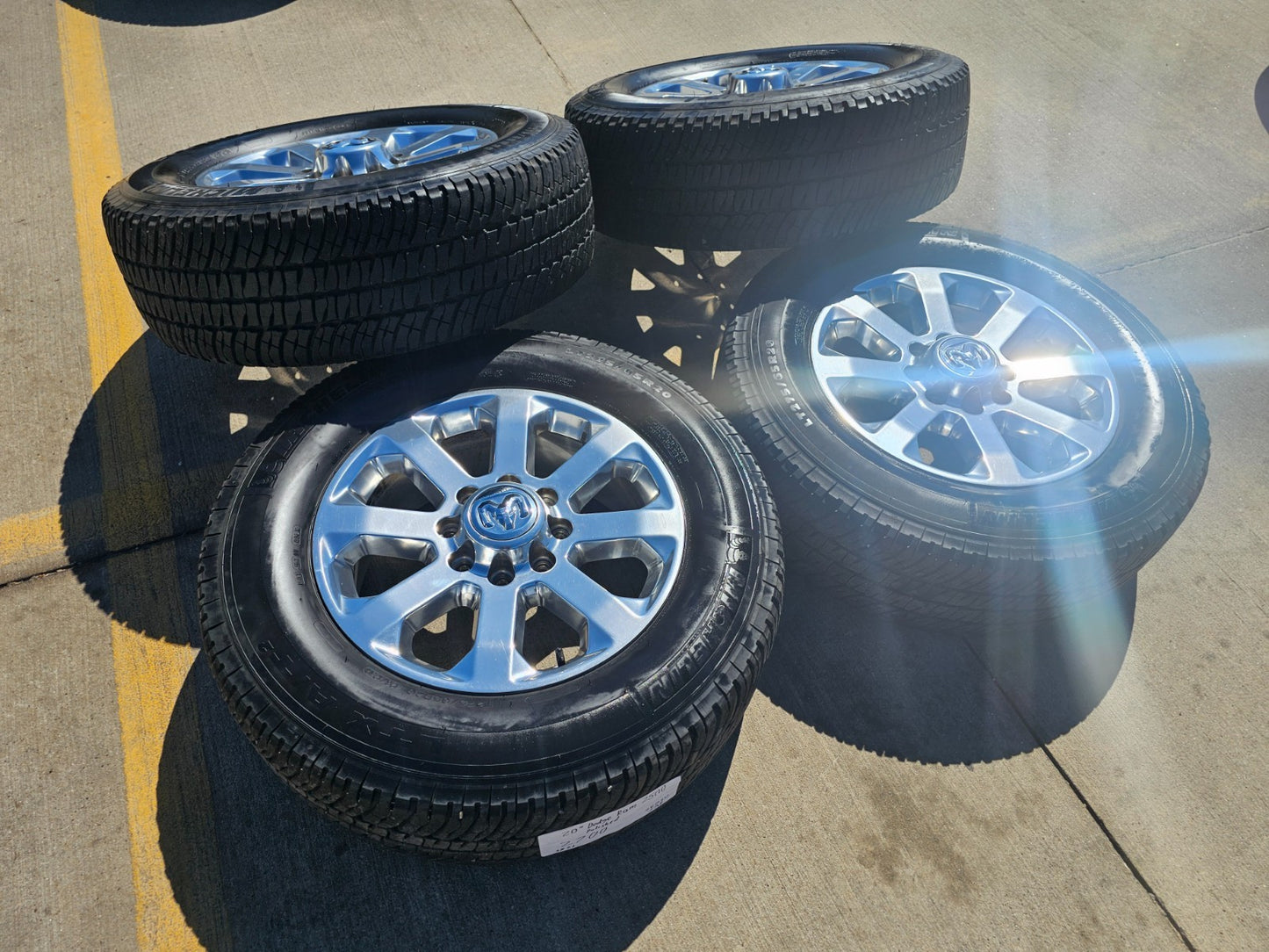 20" Dodge Ram 2500 3500 LARAMIE OEM 2700 wheels rims tires MICHELIN
