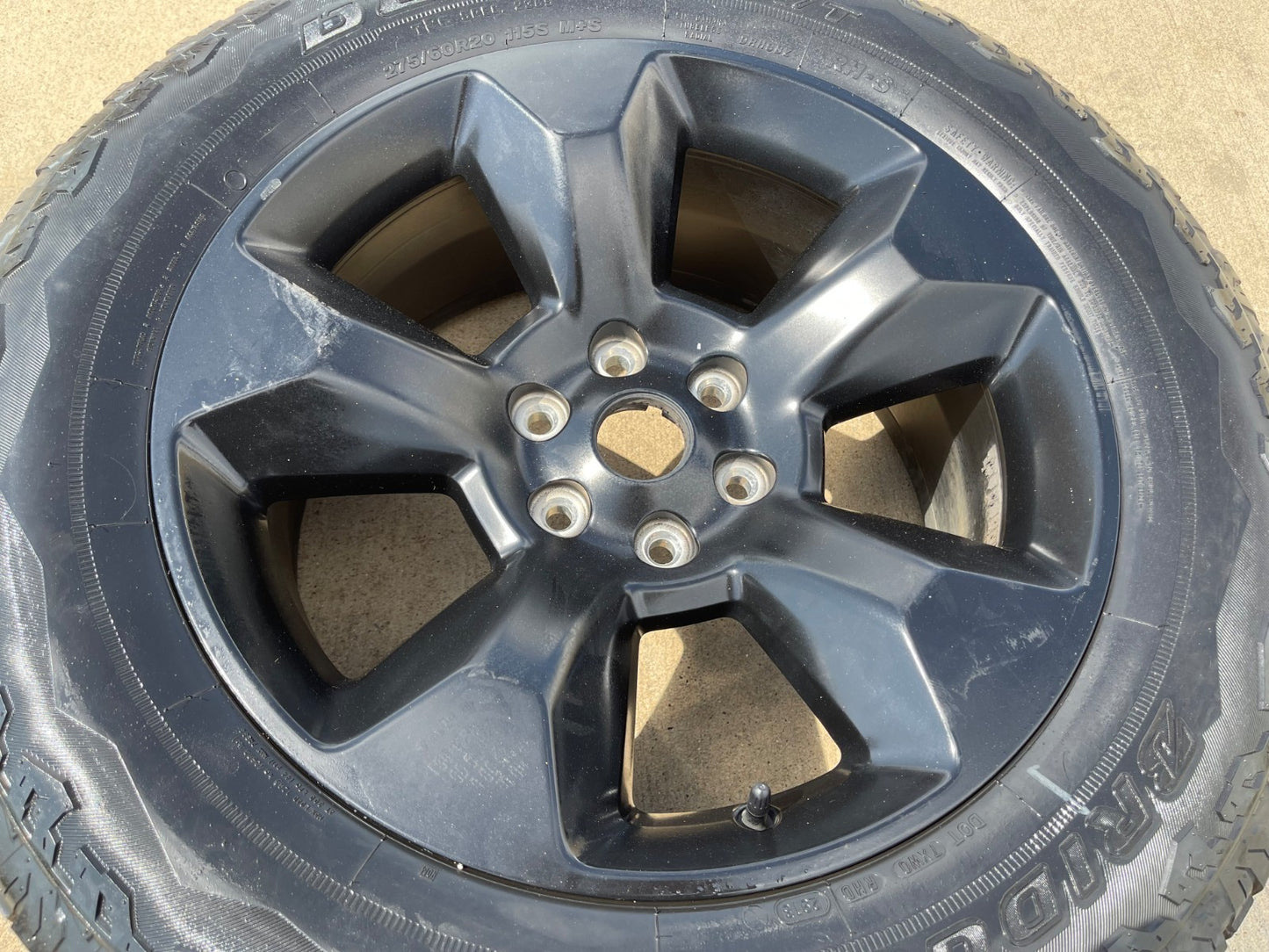 20" Ram 1500 LIMITED Laramie wheel rim black OEM 2675 2722 spare single