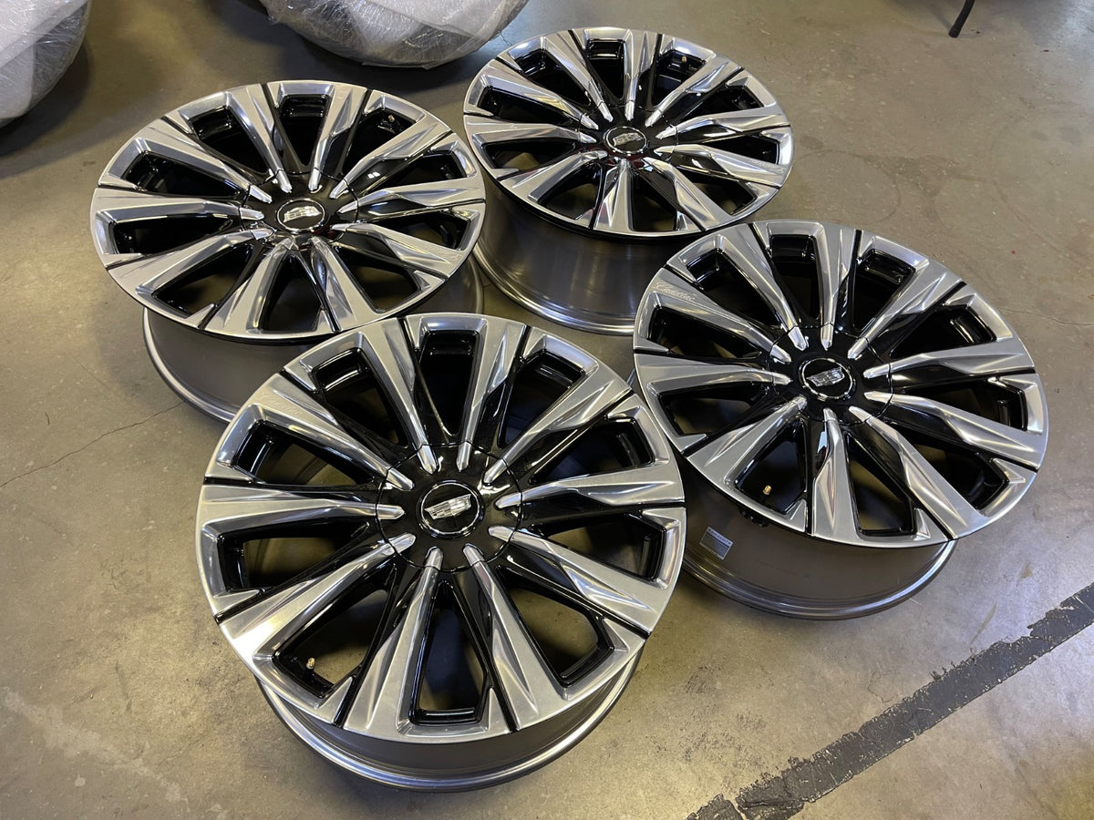 24" Cadillac Escalade PLATINUM OEM wheels rims V SET 2024 2025 2026 2027 NEW