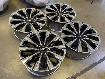 24" Cadillac Escalade PLATINUM OEM wheels rims V SET 2024 2025 2026 2027 NEW