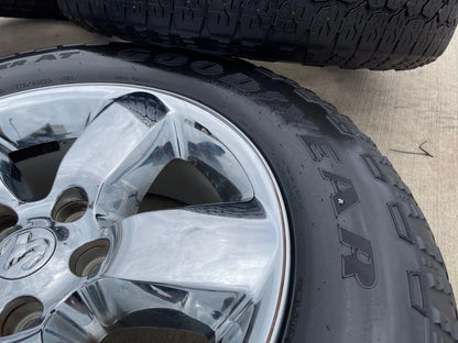 (4) 20" Dodge Ram 1500 OEM wheels rims chrome tires 2495
