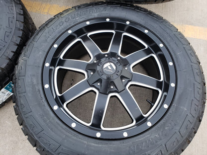 20x9 Fuel Jeep Maverick Wrangler Gladitor wheels rims 33" tires 5x127 5x112