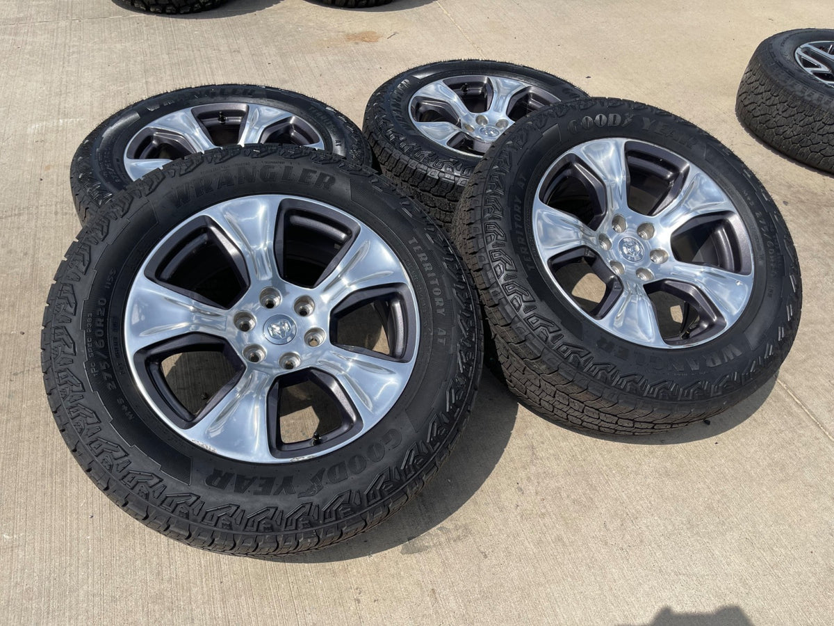 20" Dodge Ram 1500 OEM Laramie LONG HORN wheels rims 2674 tires SET GOODYEAR