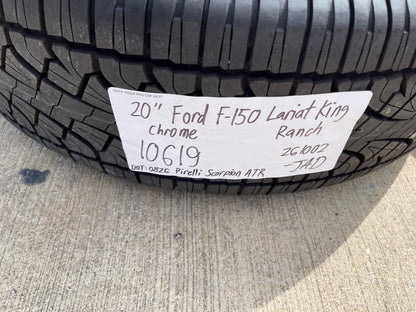 20" Ford F-150 LARIAT OEM 10619 rims wheels CHROME Expedition SET PIRELLI AT NEW
