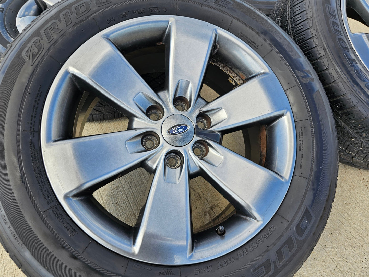 20" Ford Expedition F-150 OEM gray wheels rims 3833 3896 tires BRIDGESTONE