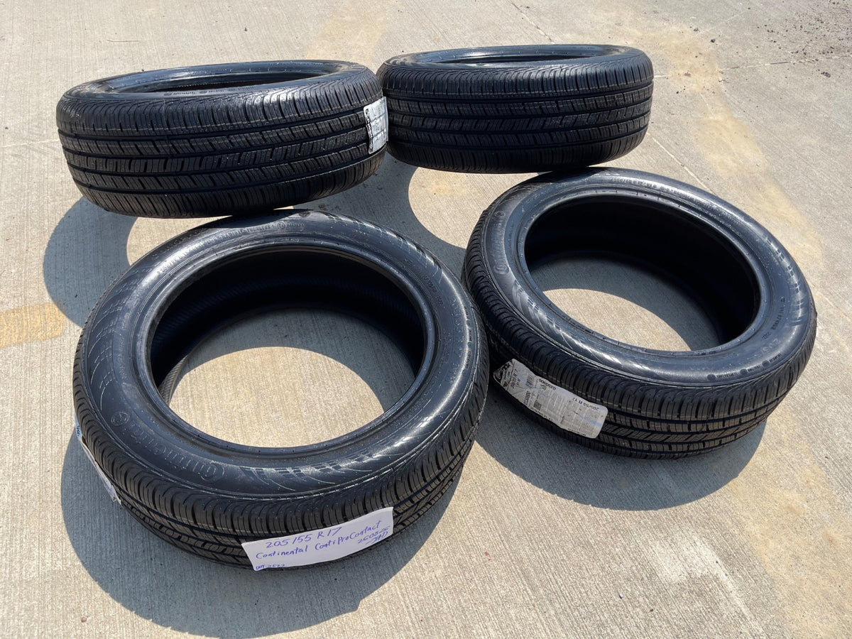 (4) 205/55/17 Continental Contipro Contact SSR 91H M+S 205/55R17 tires NEW