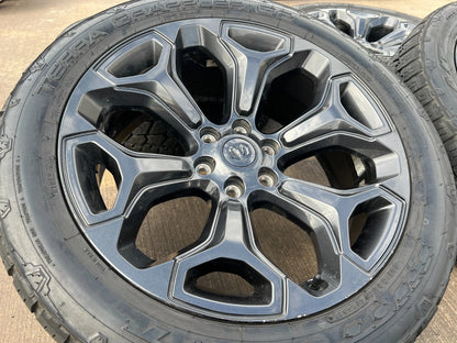 22" Dodge Ram 1500 OEM Laramie wheels LIMITED Gray 2685 2727 tires