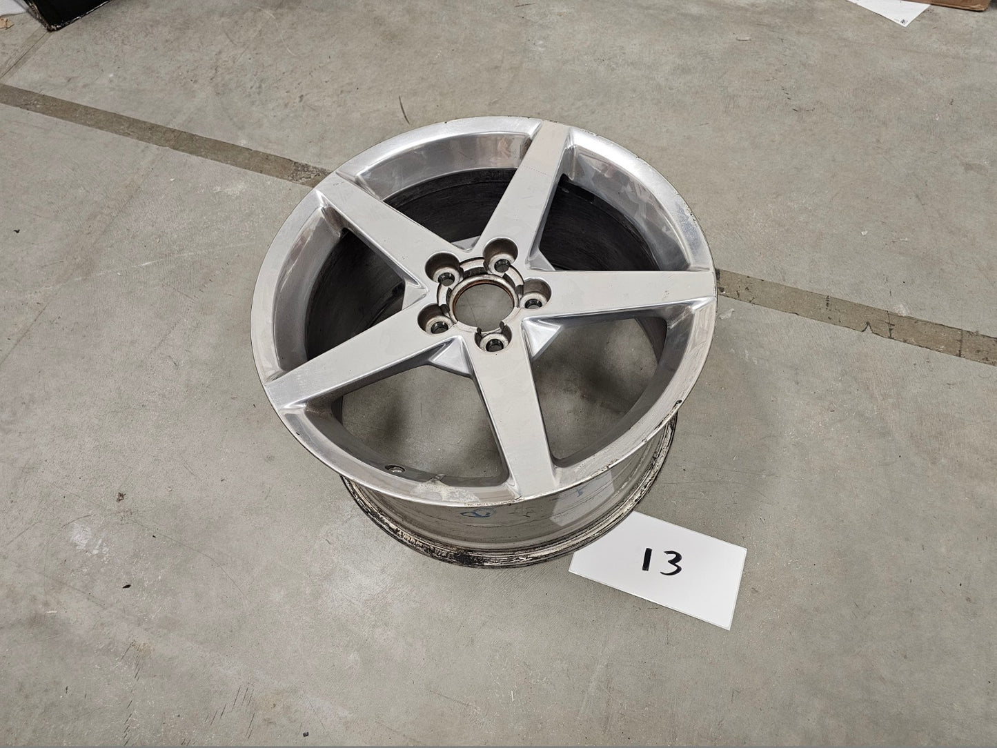 19x10 Chevy Corvette OEM rim wheel 5209 5106 REAR polished 2006 2007 2008 2009