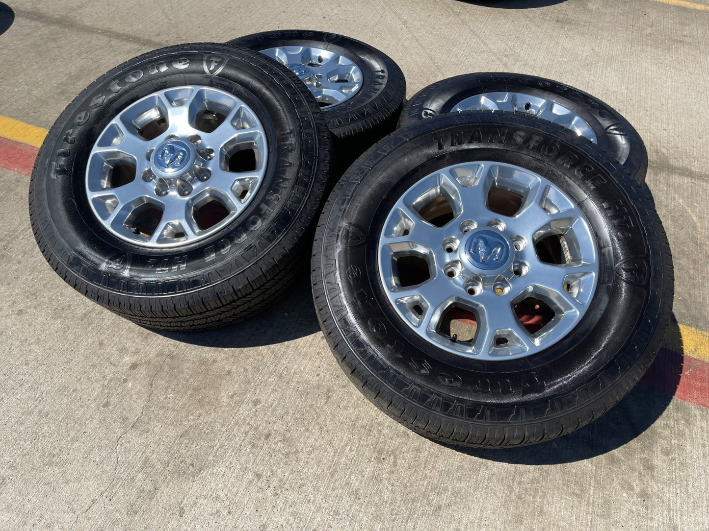 18" Ram 2500 3500 Laramie Power Wagon OEM wheels rims 2693 tires FIRESTONE H/T2