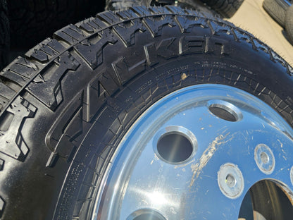 17" Dodge Ram 3500 Dually Laramie 8x200 wheels rims 2701 2702 OEM SET FALKEN