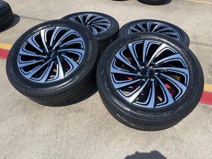 22" Lincoln Navigator OEM 10666 rims wheels BLACK LABEL BRIDGESTONE SET