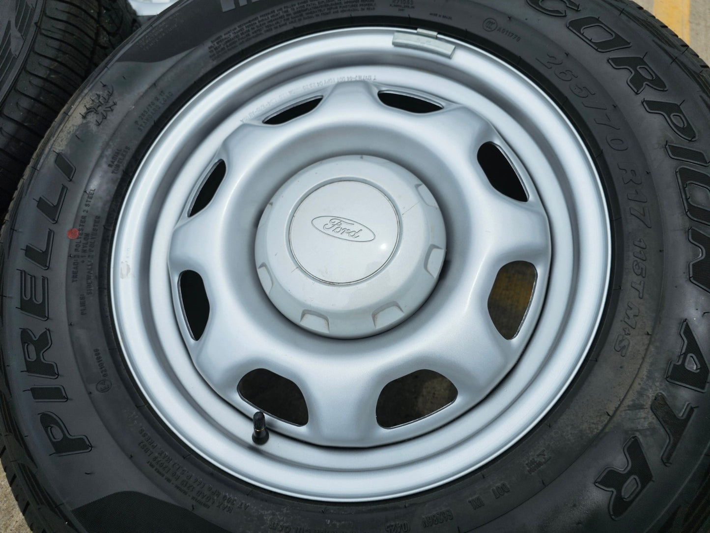17" Ford F-150 OEM rims wheels 3857 tires steel 2023 2024 2025 PIRELLI A/T NEW
