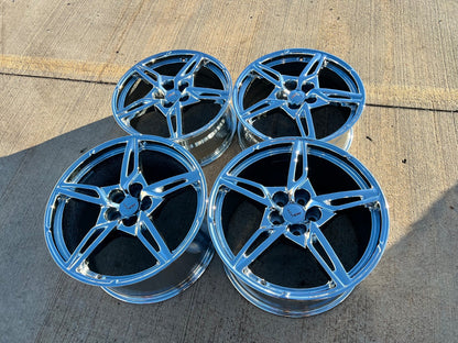 19" + 20" Chevy Corvette C8 OEM Replica rims 14007 14008 2023 2024 2025 USED