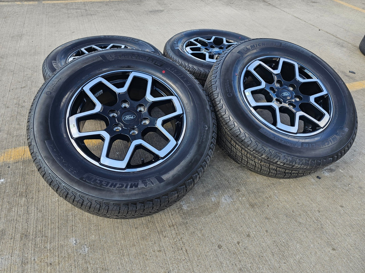 18" Ford Ranger wheels rims tires black 95213 tires 2024 2025 2026 NEW MICHELIN