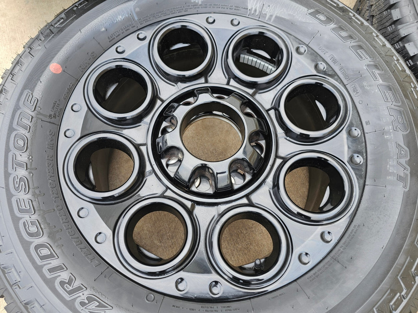 20" Ford F-250 F-350 OEM black LARIAT wheels rims 10299 tires BRIDGESTONE NEW