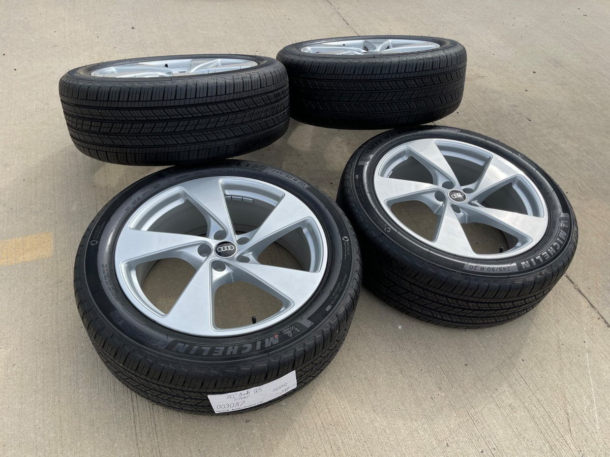 20" 20x8 Audi Q5 wheels rims OEM 94361 Q3 Q7 Q8 SQ5 SQ3 RS S SET MICHELIN NEW