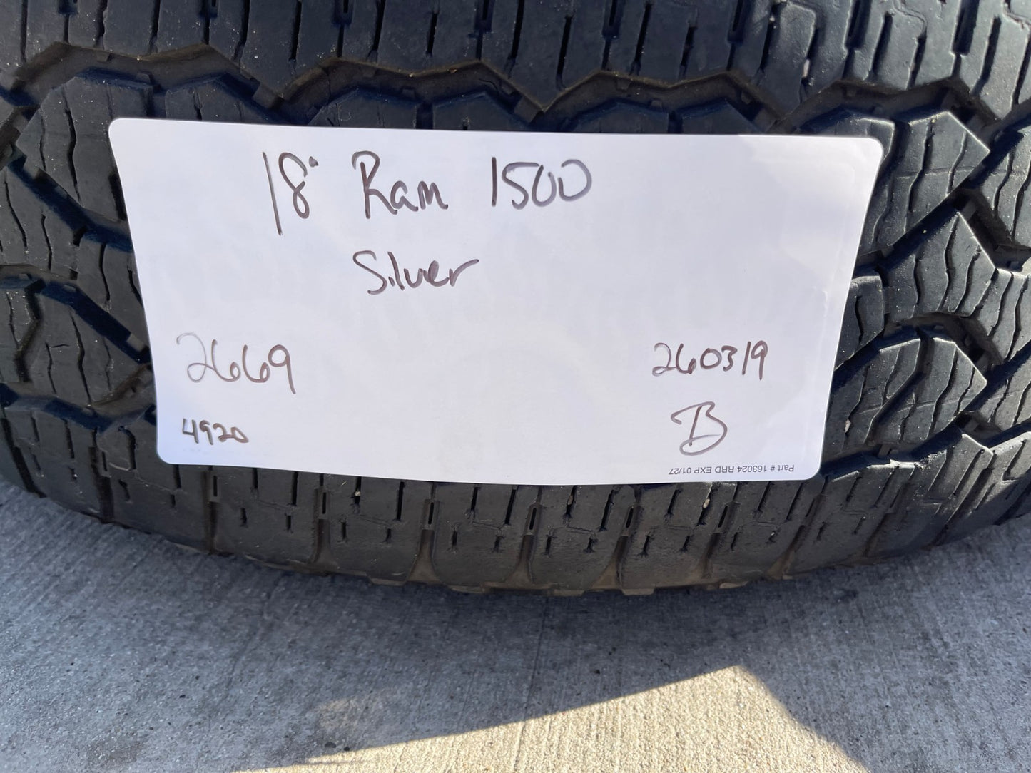 18" Ram 1500 OEM CHROME 2669 wheels rims 2021 2022 2023 2024 2025 2026 GOODYEAR