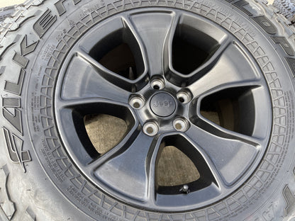 (5) 17" Jeep Wrangler Rubicon OEM 96226 wheels rims Gladiator FALKEN A/T3 NEW