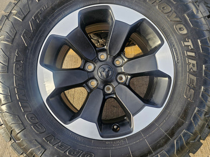18" Dodge Ram 1500 Rebel Black OEM 2671 wheels rims SET TOYO A/T3 35"