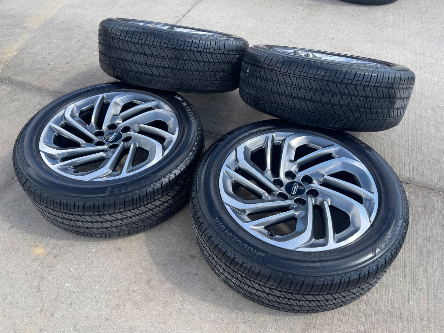 22" Lincoln Navigator OEM 94225 rims wheels BLACK LABEL BRIDGESTONE SET NEW