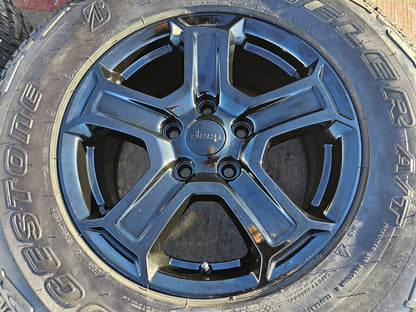 17" Jeep Wrangler Rubicon OEM Black wheels rims 9216 Gladiator NEW A/T