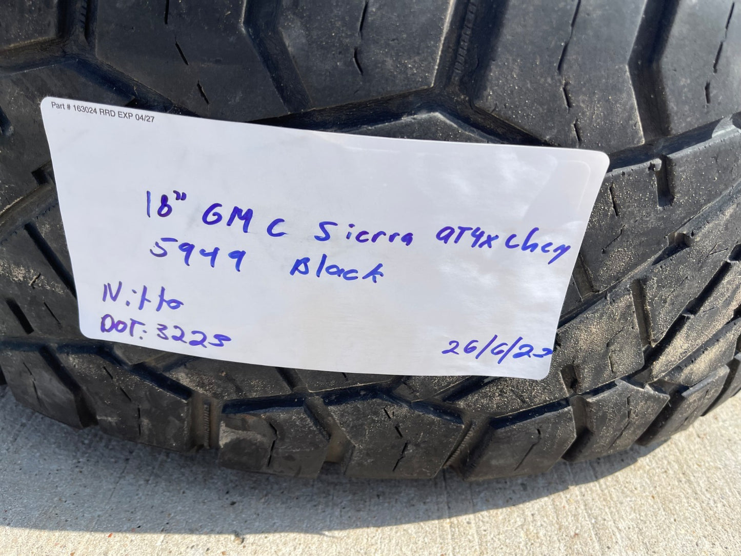 18" GMC Sierra AT4X Chevy Silverado 2500 3500 OEM 5949 wheels rims SET NITRO 34"