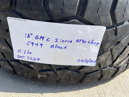18" GMC Sierra AT4X Chevy Silverado 2500 3500 OEM 5949 wheels rims SET NITRO 34"