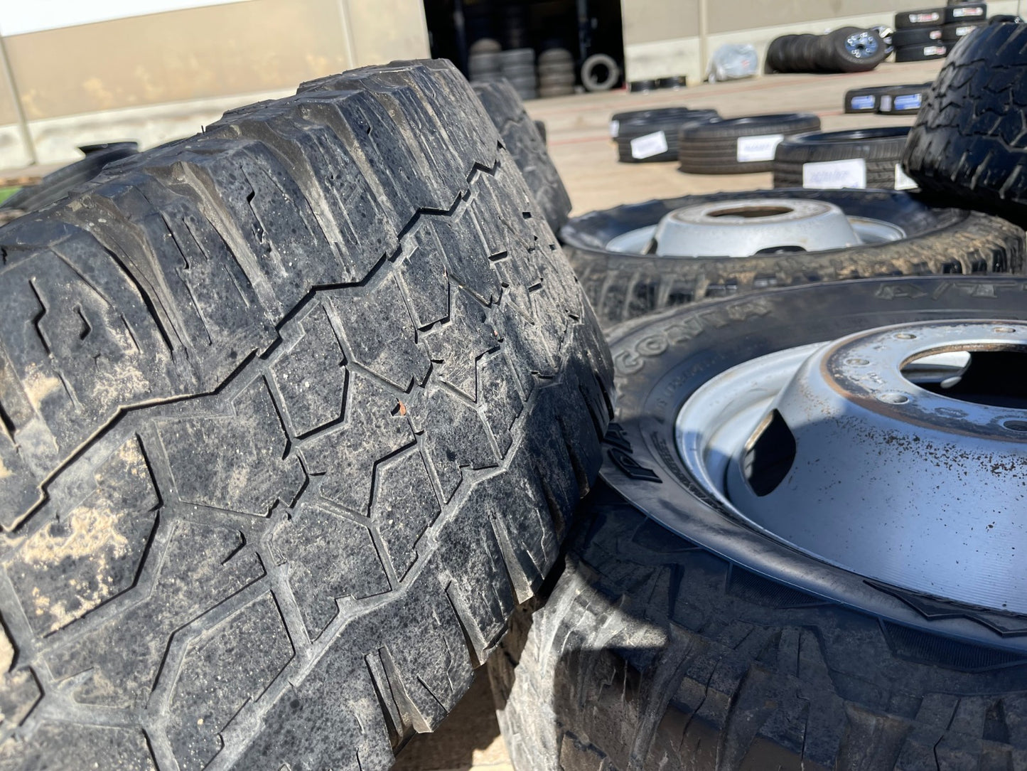 17" Ford F-350 Dually OEM 10477 10478 rims wheels SET tires A/T