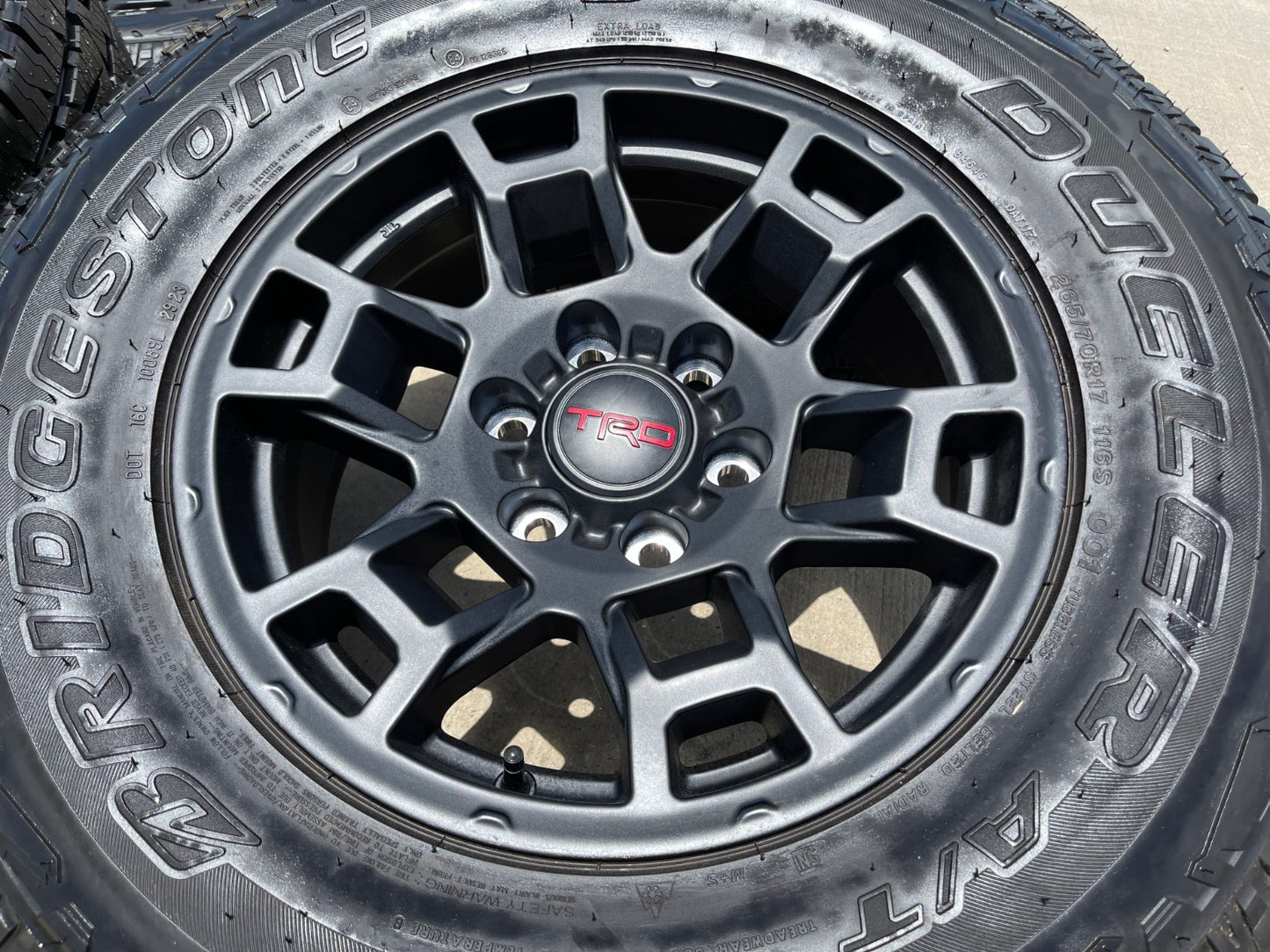 17" Toyota Tacoma 4Runner OEM wheels rims black SET TRD FJ BRIDGESTONE A/T NEW