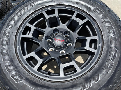 17" Toyota Tacoma 4Runner OEM wheels rims black SET TRD FJ BRIDGESTONE A/T NEW