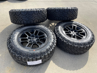 18" Dodge Ram 1500 Rebel Black OEM 95935 wheels rims SET DURATRAC A/T