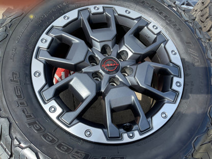 17" Nissan Frontier X-PRO OEM 62834 Desert Runner wheels rims BFG KO2 A/T NEW
