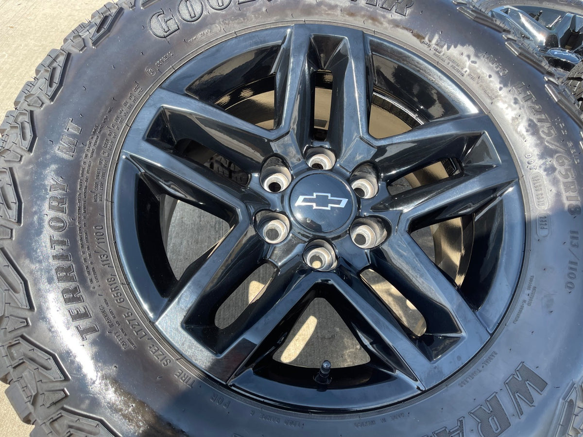 18" Chevy Silverado ZR2 Tahoe TRAIL BOSS GMC OEM 5911 wheels rims GOODYEAR M/T