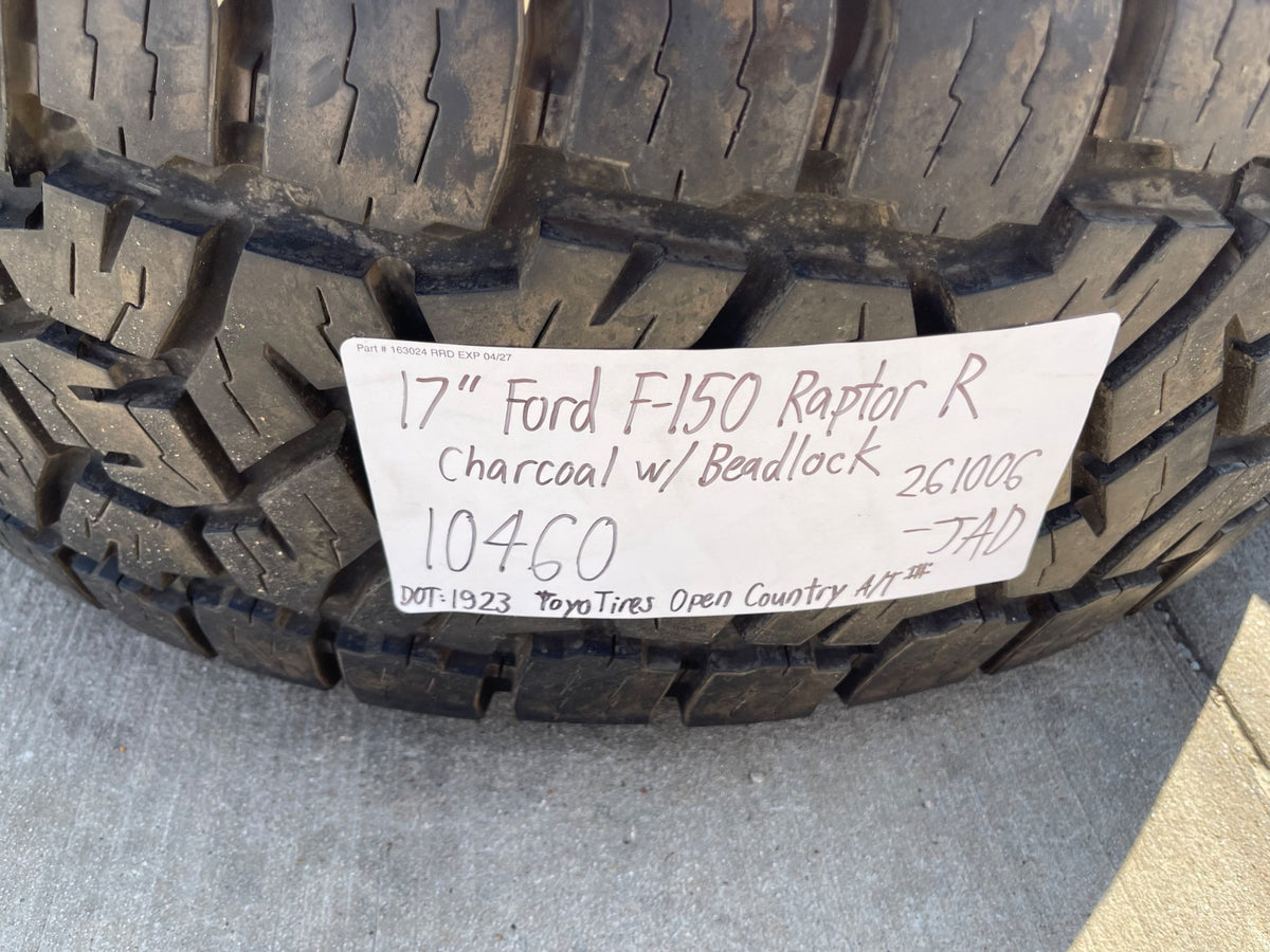 17" Ford F-150 Raptor R OEM BEADLOCK 10460 rims wheels 37" tires SET TOYO