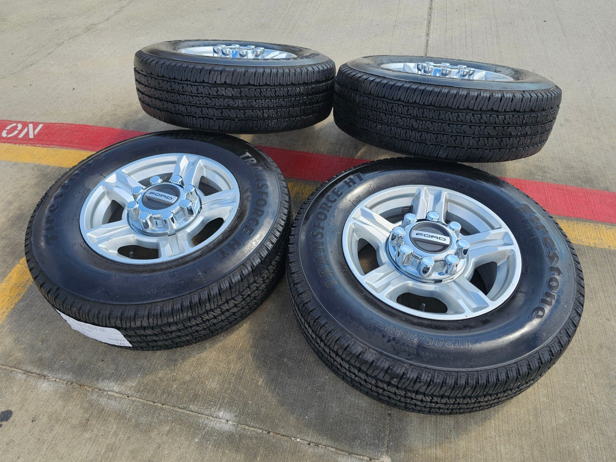 17" Ford F-250 F-350 OEM 10096 wheels rims tires FIRESTONE H/T SET