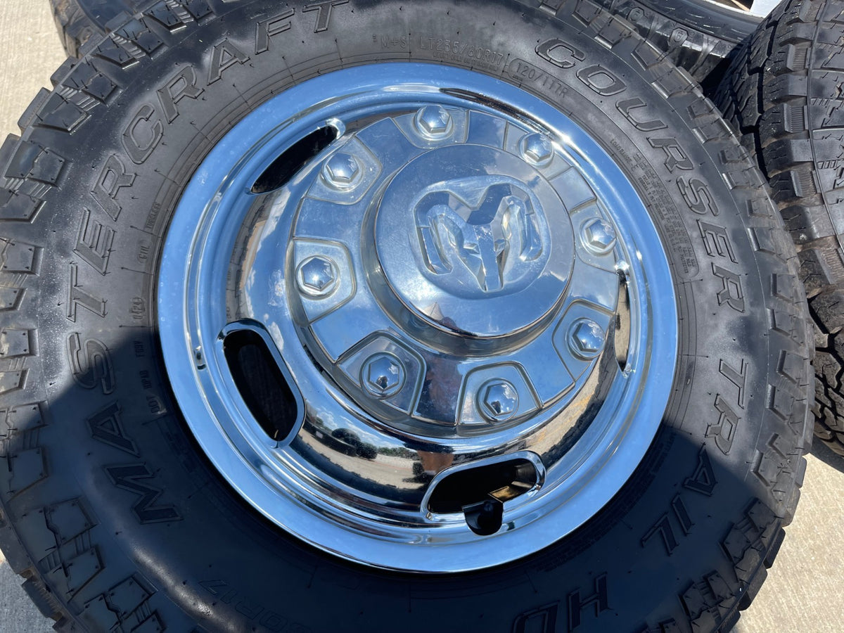 17" Dodge Ram 3500 Dually Laramie 8x200 wheels rims 2703 2704 OEM SET