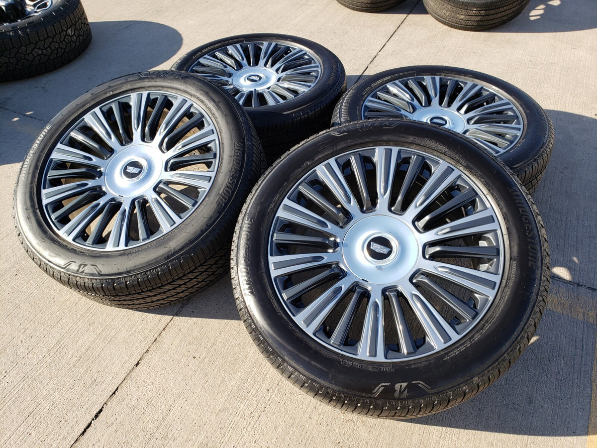 22" Cadillac Escalade Platinum OEM 4876 95167 wheels rims SET BRIDGESTONE