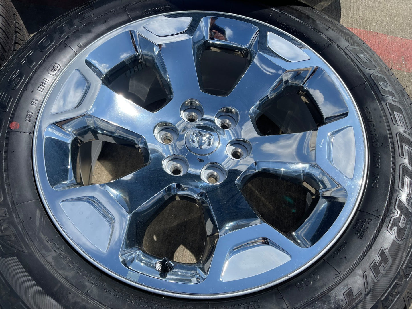 20" Dodge Ram 1500 OEM Laramie CHROME 2680 wheels rims 2025 2026 BRIDGESTONE NEW