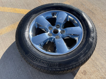 (1) 20" Dodge Ram 1500 OEM 2495 wheel rim chrome tire spare BRIDGESTONE