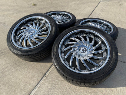 20x8.5 Arza TD221 wheels rims 5x112 5x114.3 5x4.5 Camry Sienna Rav4 Charger