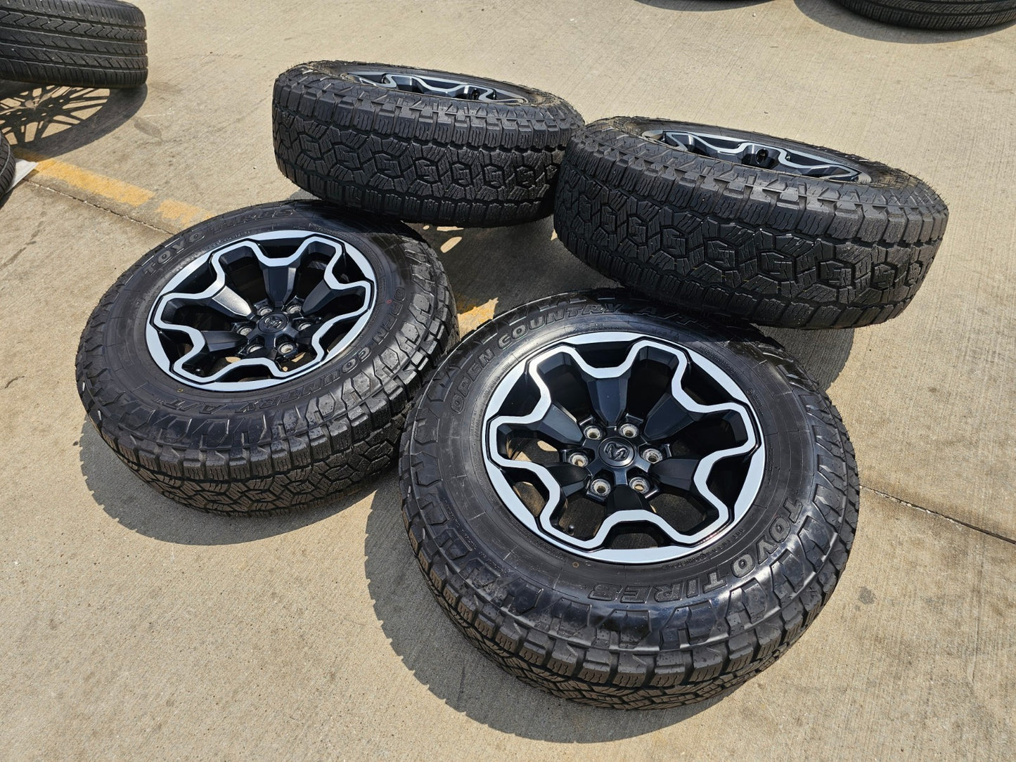 18" Dodge Ram 1500 TRX Black OEM 66002 wheels rims tires TOYO