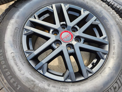 18" Toyota Tundra TRD OEM wheels rims 75281 black Sequoia LX600 tires MICHELIN