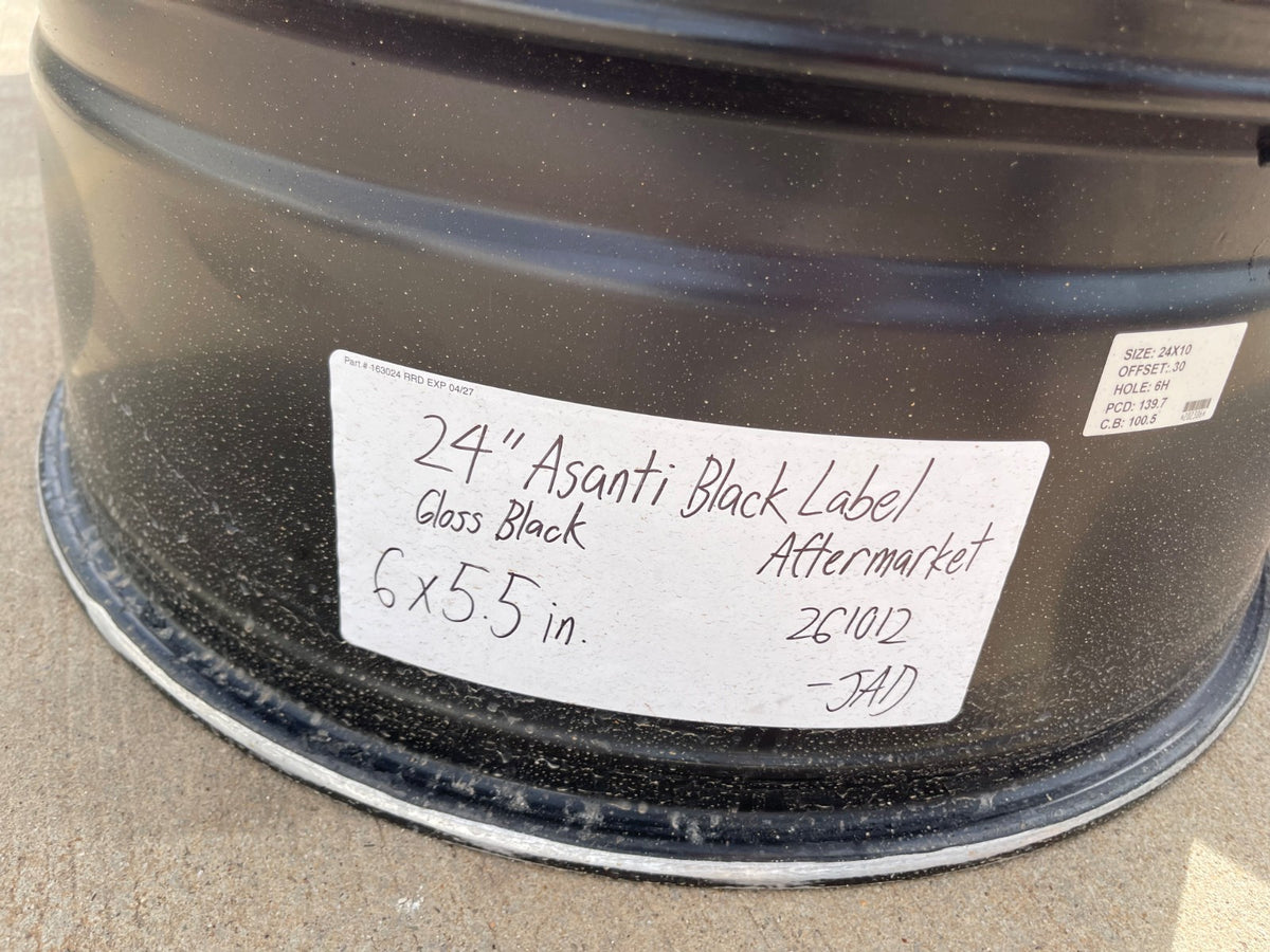 24" 24x10 Asanti Black Label ABL30 Corona Silverado RAM wheels rims 6x139 6x5.5