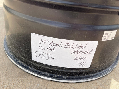 24" 24x10 Asanti Black Label ABL30 Corona Silverado RAM wheels rims 6x139 6x5.5
