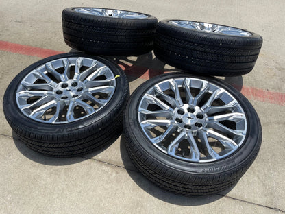 24" Chevy Tahoe LTZ GMC Yukon Sierra Denali OEM wheels rims tires 2025 2026 NEW